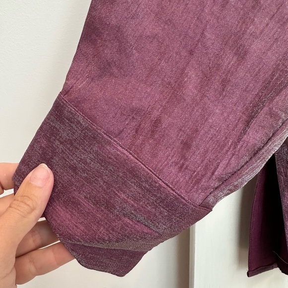 Vintage Simonton Says Purple Mauve Metallic Shimmer Gorgeous Blouse Plus Size 1X - Picture 11 of 11